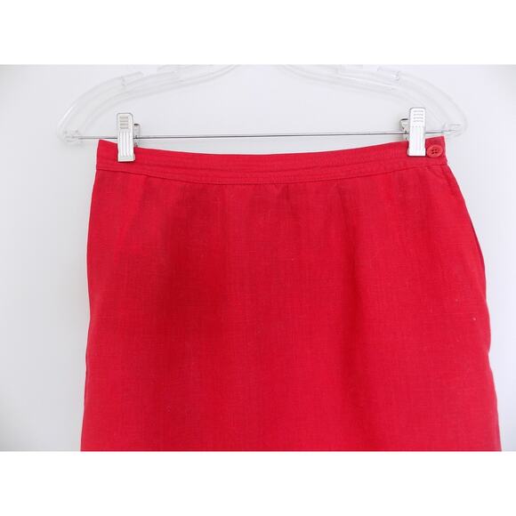 Vintage Valentino red a line skirt size 8 EUR 42 - Picture 2 of 6